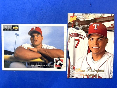 Ivan Rodriguez 1994 UD Collector's Choice & 1994 Leaf Studio Baseball - Rangers