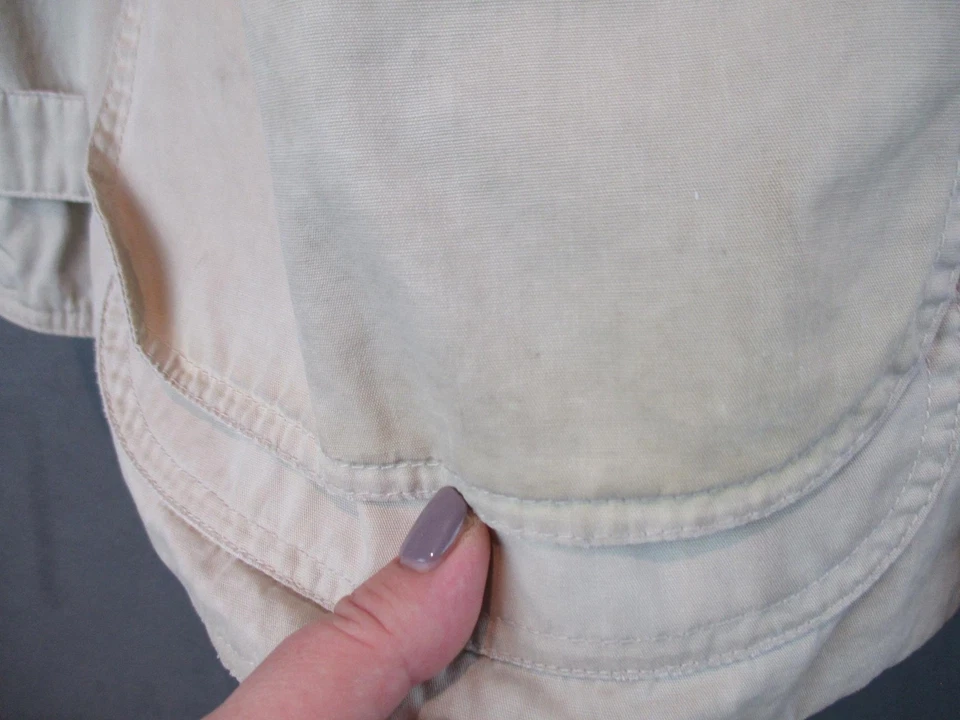 Chaqueta J Crew Para Hombre Pequeña Beige Granero Abrigo Pana Cuello Cuadros Franela Forrada Y2K Foto 3 de 4