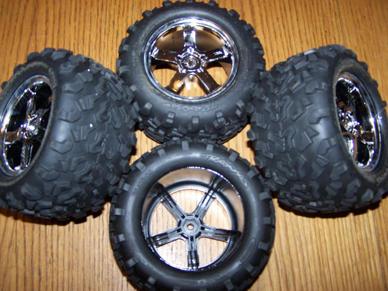 4 Traxxas Excellence 49077-3 3.3 T-Maxx Tires Wheels Fit Limited time cheap...