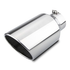 Polished Diesel Stainless Steel Bolt On Exhaust Tip 5 Inlet 8 Outlet 15 Long