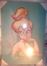 DISNEY TINKER BELL ART PRINT ON CANVAS NEW STILL WRAPPED 16 X 23 INCHES