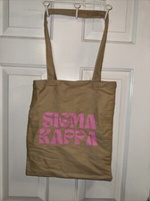 Borsa tote in tela Sigma Kappa rosa