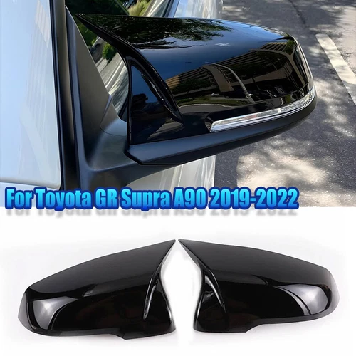 Gloss Black For 2020-UP Toyota GR Supra A90 M Style Replacement Mirror Cap Cover