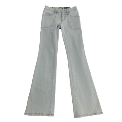 Wild Fable Women's LowRise Exposed Button Fly Flare Jeans Light Wash 00