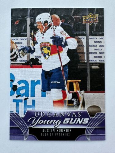 2023-24 Upper Deck UD CANVAS YOUNG GUNS JUSTIN SOURDIF #C370 Rookie - Panthers