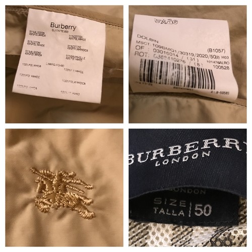 burberry london winter jacket nova chek lightweight windbreaker Men beige 40us M - Picture 12 of 12