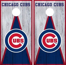 Chicago Cubs Cornhole Wrap MLB Vintage Game Board Skin Set Vinyl Decal CO471