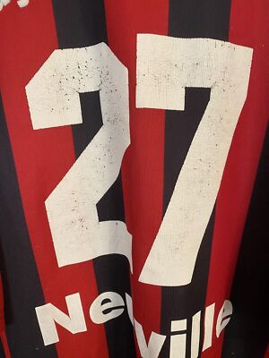 WORN NEUVILLE BAYER 04 LEVERKUSEN 2001/2002 FOOTBALL SOCCER SHIRT