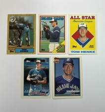 Tom Henke ~ 1987, (2)1988, 1989, 1991 Topps Tiffany Lot ~ Toronto Blue Jays