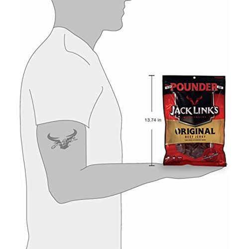 Jack Link's Fleisch Snacks Beef Jerky, Original, 16 Unzen (1er Pack) - Bild 4 von 7