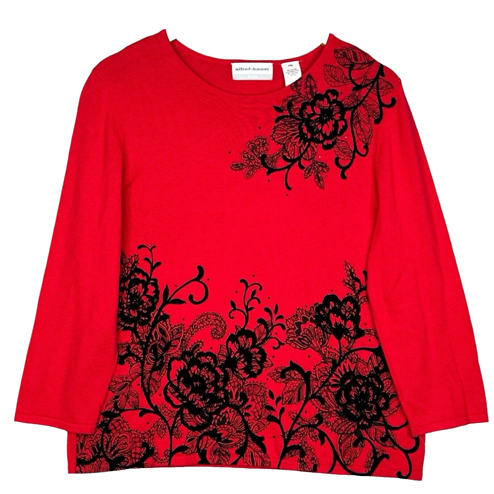 Suéteres Floral Alfred Dunner Viscosa para Mujeres