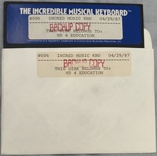 Vintage Incredible Musical Keyboard Commodore 64 C64 - Floppy 5 1/4 Disk Only