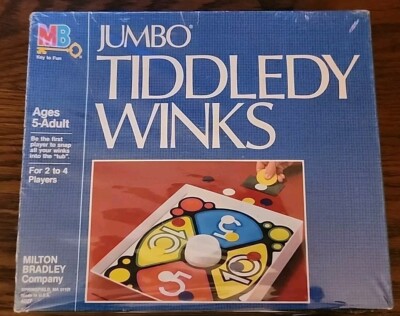 Milton  Bradley Company Jumbo Tiddledy Winks Game 1982 100% Complete Age 5+