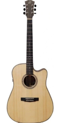 Dowina Bordeaux DCE-DS HyVibe Electro-Acoustic Guitar Bestseller-amazing pickup