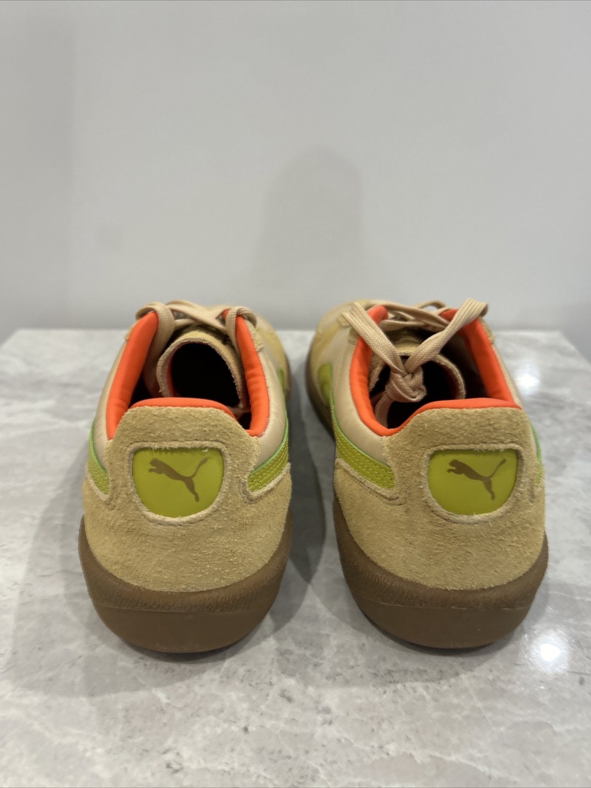 Men's Puma Palermo OG Trainers Beige/Green UK 7 EU 40.5 Sneakers image 5