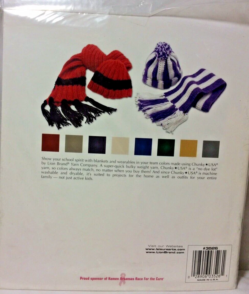 Leisure Arts “School Colors” Knit& Crochet Pattern Book - Image 2 of 2