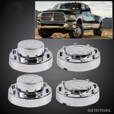 4pcs 1-Ton Dually Alcoa Alloy Wheel Center Caps Set Fit For 11-18 Dodge Ram 3500