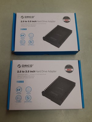 (2) ORICO 1125SS 2.5 Inch to 3.5 Inch HDD Adapter SSD Hard Disk Drive Caddy NIB