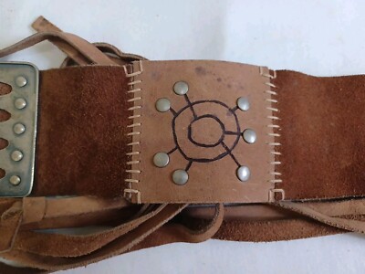 Vintage Vera Neumann Leather Multi-Panel Handmade Brown  display picture 2