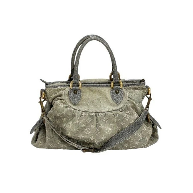 LOUIS VUITTON Denim Neo Cabby MM Grey Shoulder Bag