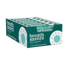 BREATH SAVERS Wintergreen Sugar Free Breath Mints Rolls 0.75 oz 24 Count