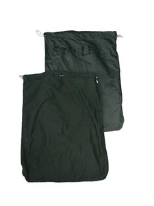 2 Used Vintage Military Issue Green Army Duffle Drawstring Bags