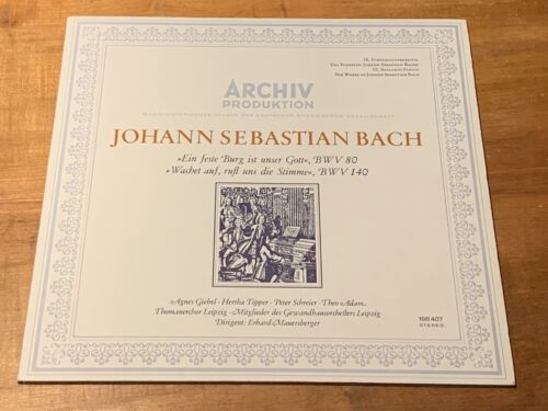 Bach Cantatas BWV 80 & 140 ERHARD MAUERSBERGER THOMANERCHOR Archiv LP 198407 NM - 第 1/4 張圖片
