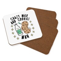 VerrüCkte Milch Und Kekse Mann Stars Untersetzer GeträNke Set Mit 4 Funny Schoko