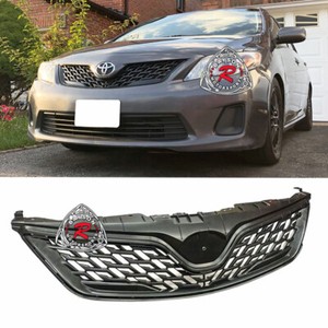 Front Bumper Lower Grille For Toyota Corolla 2011-2013 - Direct Fit Black ABS Replacement