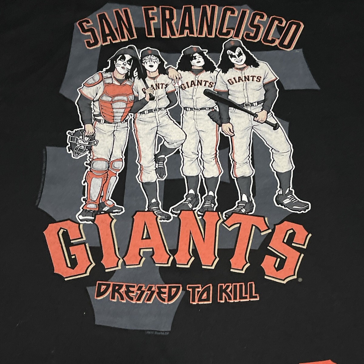 KISS X San Francisco Giants Collaboration T-shirt Black 2014