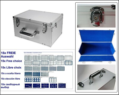 ALU Münzkoffer GIGANT-B-SAFE 272-4-FW-+-15-blaue-Tableaus-FREIE-AUSWAHL