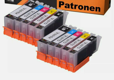 10 EasyInk XL Patronen für Canon PIXMA MG6850 MG7750 TS6050 TS8050 TS9050 TS5050