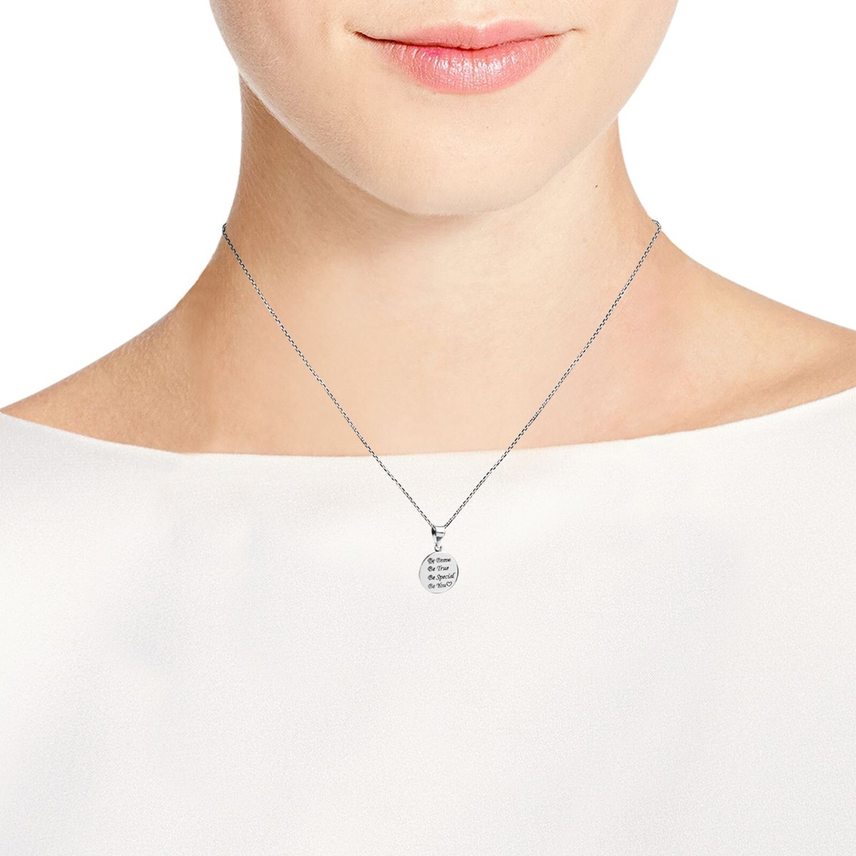 Be Brave Be True Be Special Be You' Pendant .925 Silver