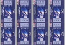 (8) 1990-91 Pro Set Super Bowl 160 Football #21 Super Bowl XXI Ticket Card Lot
