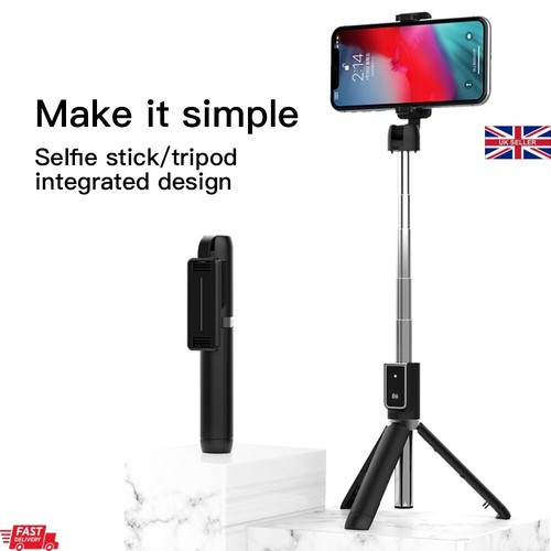 Telescopic Selfie Stick Bluetooth Monopod Tripod Phone Holder for Samsung iPhone - Picture 3 of 11