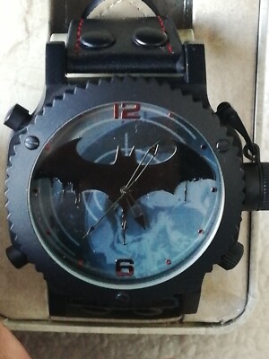 Batman Arkham City /Black /Leather Band Collectible Watch Certified Insane New