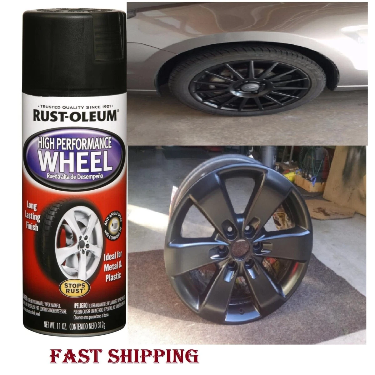 Wheel Coating Spray Paint Car Trucks Metallic Matt Black Rims Stop