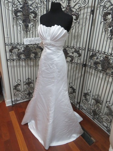 ABITO DA SPOSA P57 MAGGIE SOTTERO J1288 TG 6 CORSETTO BIANCO PERLINE - Foto 7 di 12
