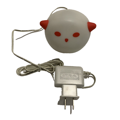 #ad IKEA Spoka Cat Color Changing Kids Night Light Ghost w Charger Adapter Works C $22.99