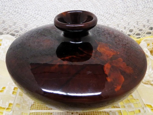 WELLER DICKENSWARE I POTTERY SQUAT VASE C-1896