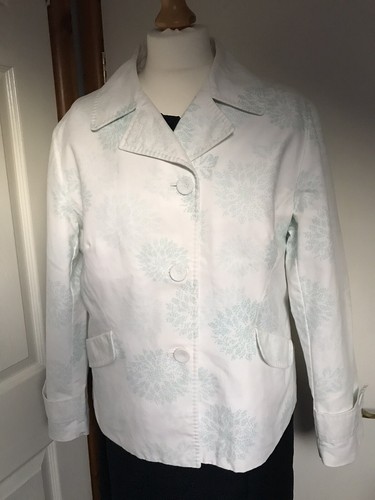 NEXT Winter White And Pale Blue Jacket Size 16 - Picture 2 of 4