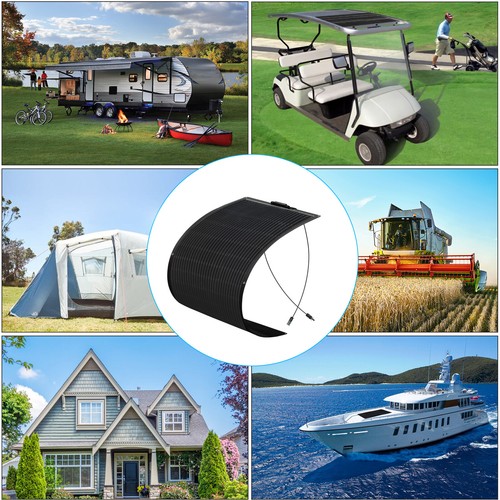 100W Flexible Solar Module Mono PV Solar Panel RV Boat Camping Power Generation - Photo 8/10