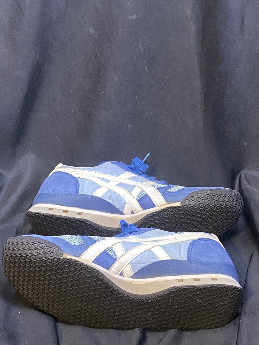VINTAGE ONITSUKA TIGER MENS SIZE 9 BLUE & WHITE AUTHENTIC ASICS
