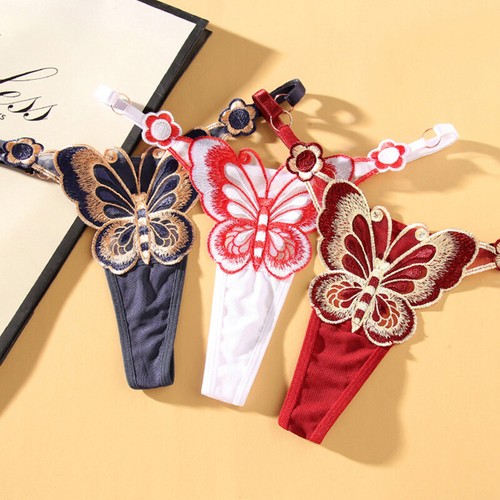 Sexy Womens Lace Lingerie Butterfly Underwear Knickers Thongs G-string Panties☆ - Picture 7 of 20