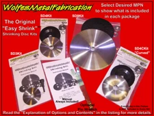 The Original "Easy Shrink"™ Shrinking Disc Kits! 3", 4.5" & 9", ALL KIT OPTIONS