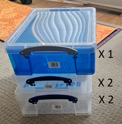NEU 5 wirklich nützliche Aufbewahrungsboxen: 3 8,1 l + 2 4 l (Mixpaket) - Bild 1 von 4