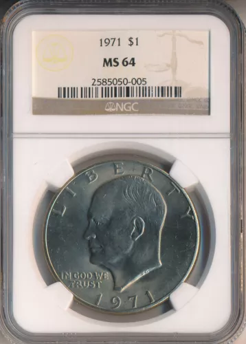 1971 EISENHOWER DOLLAR **NGC CERTIFIED MS 64** SHIPS FREE!!