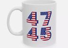 Trump 2024 President 45/47 Coffee Mug - Ceramic Cup 11oz 15oz Accent coffee Mug