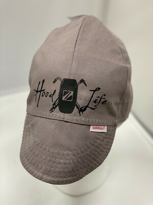 Hood Life Custom Welders Hat Solid Grey Reversible Logo color options
