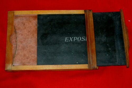 5x7 inch Dry Film Plate Holder Antique Wood - Picture 4 of 4
